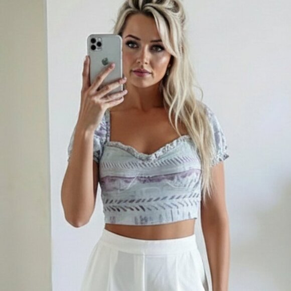 NWT Aritzia Wilfred Wander Linen Corset Top - Picture 1 of 11